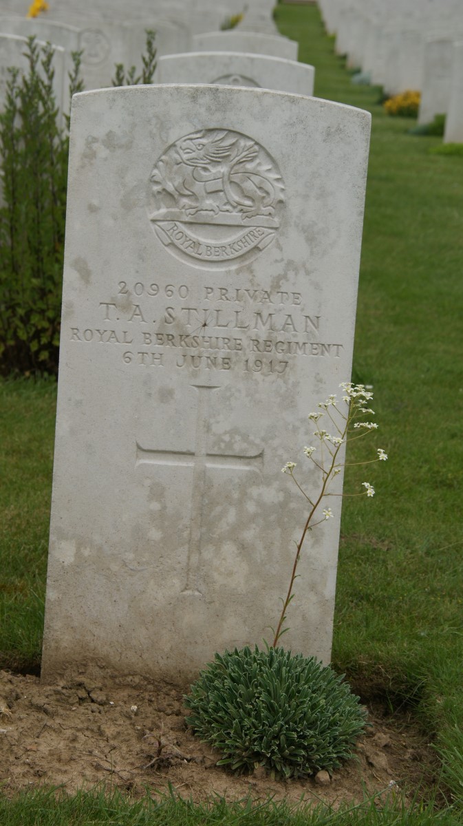Thomas' name on Newbury War Memorial