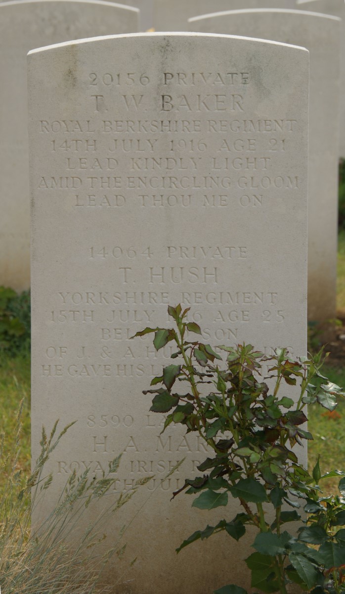 Thomas Baker's grave in France