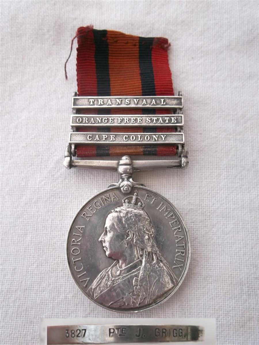 James Grigg's QSA Medal