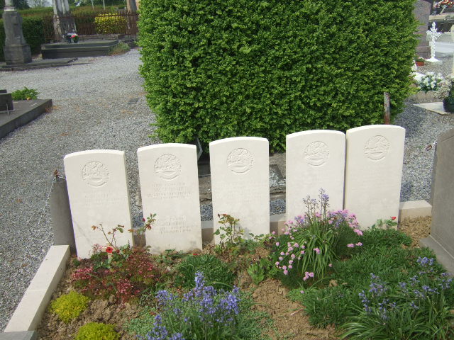 Four of the stones on the mass graves at Maroilles